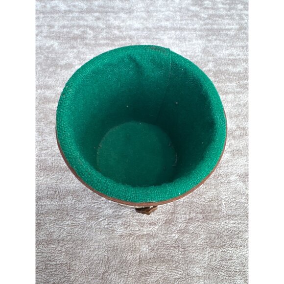 Vintage Handcrafted Leather Aztec Mayan Calendar Dice Cup With Eagle Design - Picture 7 of 9